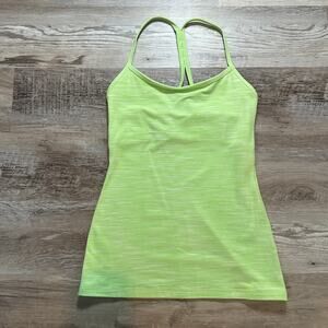 Lucy Lime Green Racerback Built-In Bra Tank Top Small | Yoga Pilates Workout